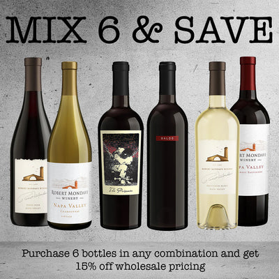 Purchase any 6 of our featured wines and receive 15% off wholesale prices.