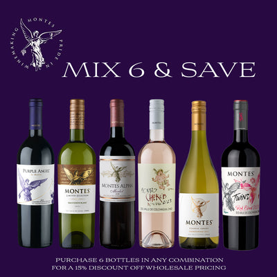 Purchase any 6 of our featured wines and receive 15% off wholesale prices.